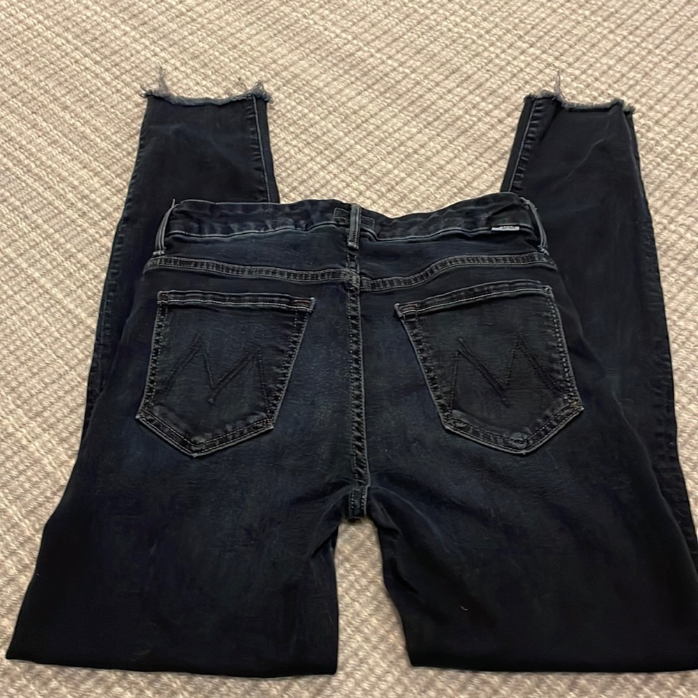 Mother Denim High Waisted Looker Ankle Fray
